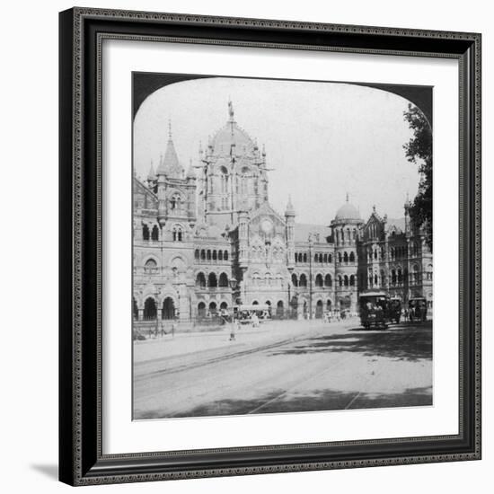 Victoria Terminus Railway Station, Bombay, India, 1903-Underwood & Underwood-Framed Giclee Print