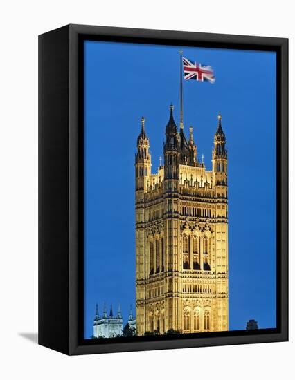 Victoria Tower and Houses of Parliament-Rudy Sulgan-Framed Premier Image Canvas