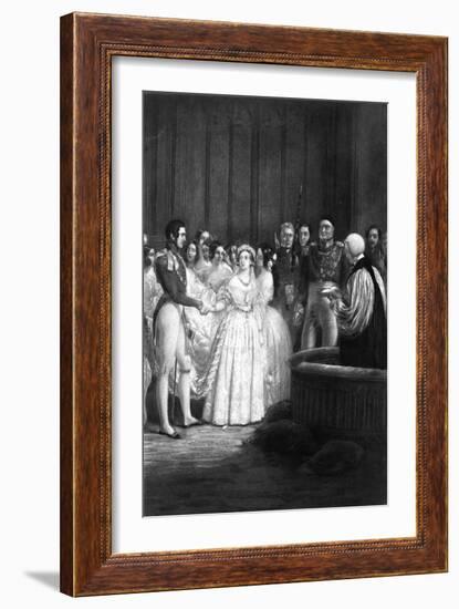 Victoria Weds Albert-George Hayter-Framed Art Print