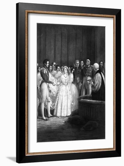 Victoria Weds Albert-George Hayter-Framed Art Print