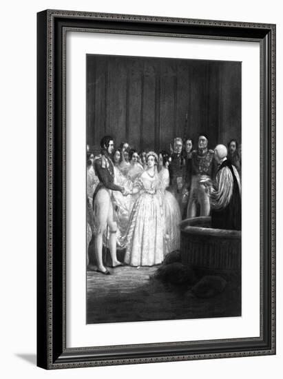 Victoria Weds Albert-George Hayter-Framed Art Print