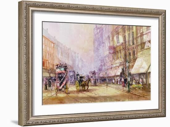 Victorian Afternoon, Regent Street, C.1885-John Sutton-Framed Giclee Print