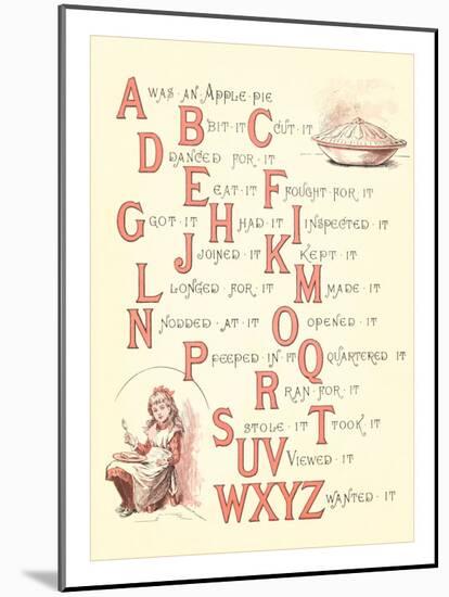 Victorian Alphabet Jingle-null-Mounted Art Print