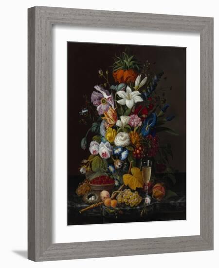 Victorian Bouquet, C.1850-55 (Oil on Canvas)-Severin Roesen-Framed Giclee Print