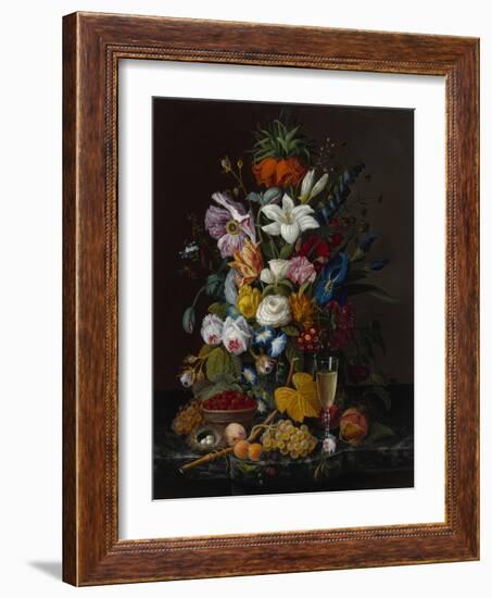 Victorian Bouquet, C.1850-55 (Oil on Canvas)-Severin Roesen-Framed Giclee Print