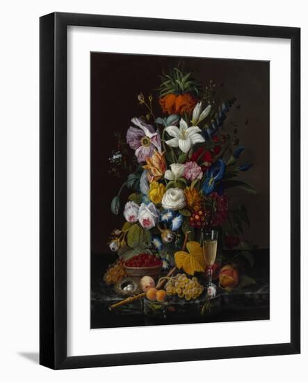 Victorian Bouquet, C.1850-55 (Oil on Canvas)-Severin Roesen-Framed Giclee Print