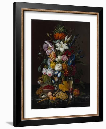 Victorian Bouquet, C.1850-55 (Oil on Canvas)-Severin Roesen-Framed Giclee Print