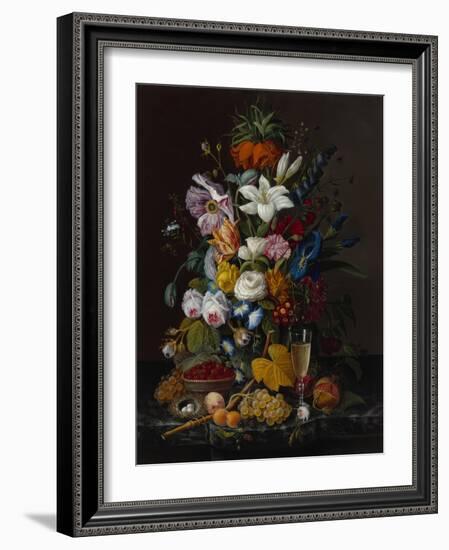 Victorian Bouquet, C.1850-55 (Oil on Canvas)-Severin Roesen-Framed Giclee Print