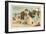 Victorian Children with Sand Castle-null-Framed Art Print