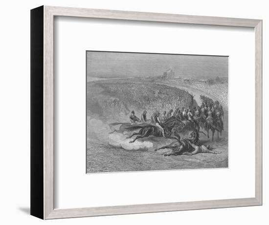 Victorian Derby at Tattenham Corner, 1872-Gustave Doré-Framed Giclee Print