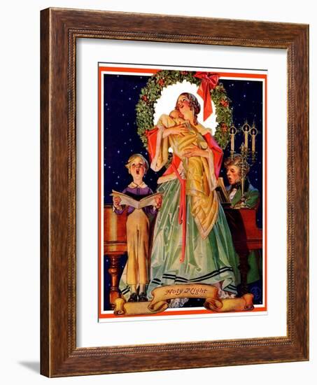 "Victorian Family at Christmas,"December 29, 1934-Joseph Christian Leyendecker-Framed Giclee Print