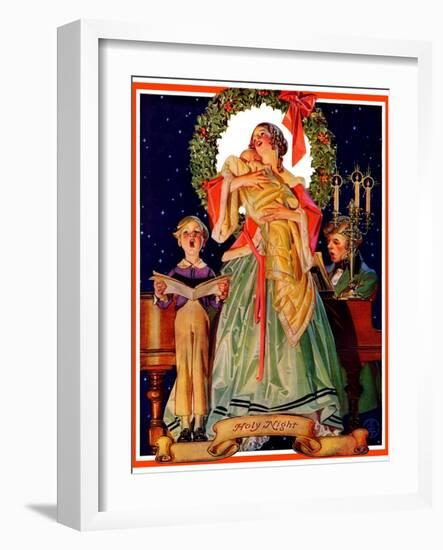 "Victorian Family at Christmas,"December 29, 1934-Joseph Christian Leyendecker-Framed Giclee Print