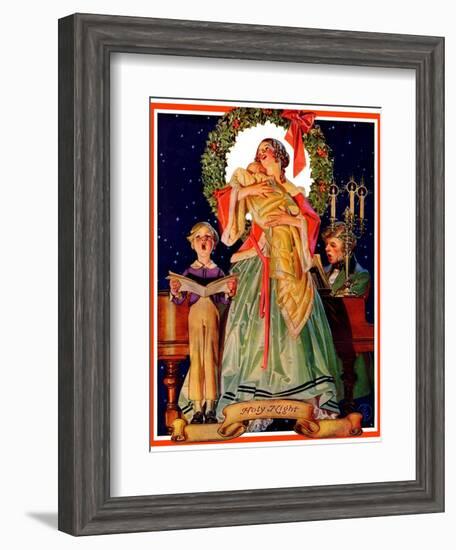 "Victorian Family at Christmas,"December 29, 1934-Joseph Christian Leyendecker-Framed Giclee Print