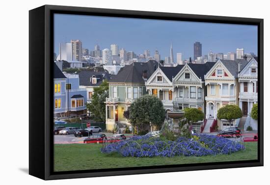 Victorian Houses at the Alamo Square, San Francisco, California, Usa-Rainer Mirau-Framed Premier Image Canvas