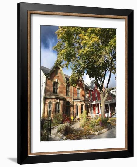 Victorian Houses in the Fall, Toronto, Ontario, Canada, North America-Donald Nausbaum-Framed Photographic Print