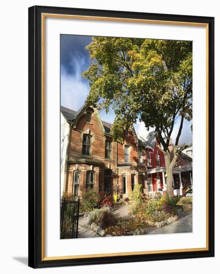 Victorian Houses in the Fall, Toronto, Ontario, Canada, North America-Donald Nausbaum-Framed Photographic Print