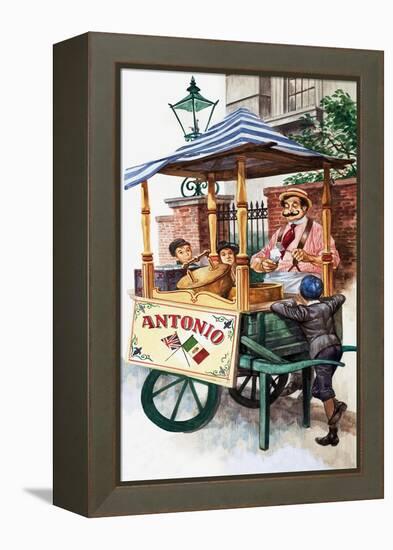 Victorian Ice-Cream Seller-Peter Jackson-Framed Premier Image Canvas