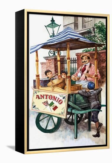 Victorian Ice-Cream Seller-Peter Jackson-Framed Premier Image Canvas