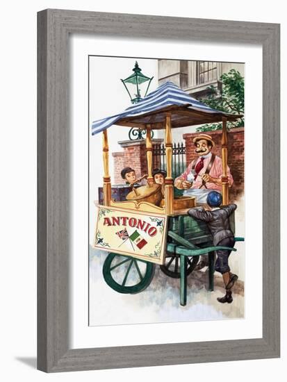 Victorian Ice-Cream Seller-Peter Jackson-Framed Giclee Print