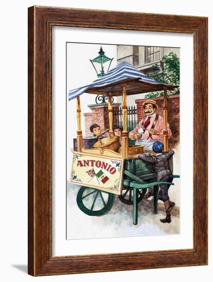 Victorian Ice-Cream Seller-Peter Jackson-Framed Giclee Print