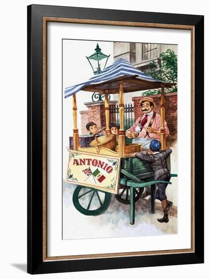 Victorian Ice-Cream Seller-Peter Jackson-Framed Giclee Print