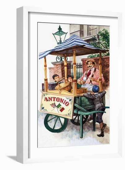 Victorian Ice-Cream Seller-Peter Jackson-Framed Giclee Print