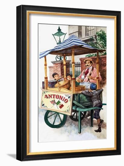 Victorian Ice-Cream Seller-Peter Jackson-Framed Giclee Print