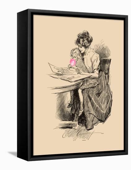 Victorian Ladies Misbehaving VI-Alicia Longley-Framed Stretched Canvas