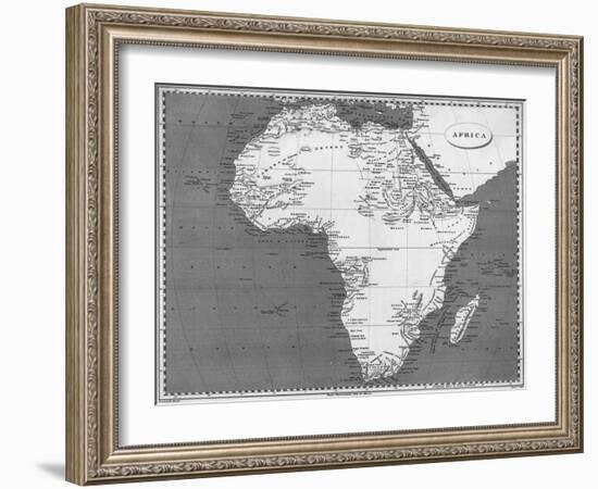 Victorian Map of Africa-null-Framed Giclee Print