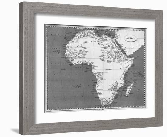 Victorian Map of Africa-null-Framed Giclee Print