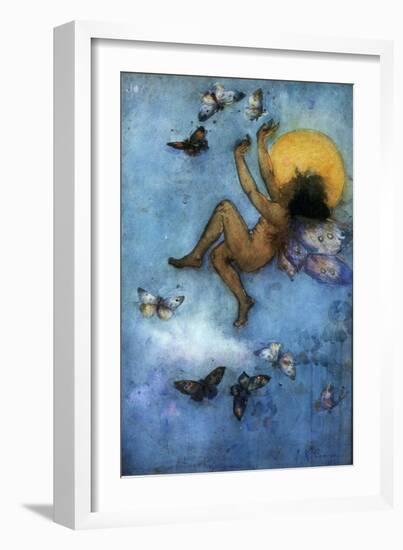 Victorian Moon Fairy-Vintage Apple Collection-Framed Giclee Print