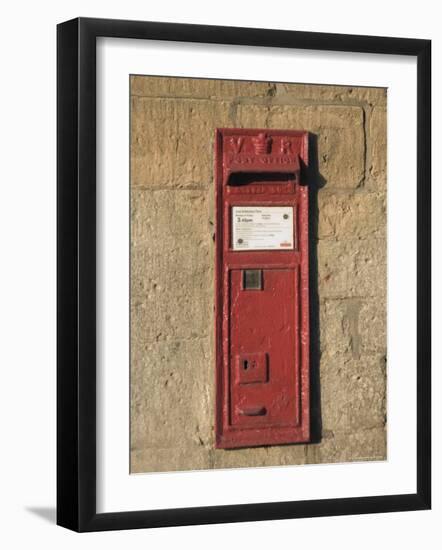 Victorian Post Box, Stanway Village. the Cotswolds, Gloucestershire, England, United Kingdom-David Hughes-Framed Photographic Print