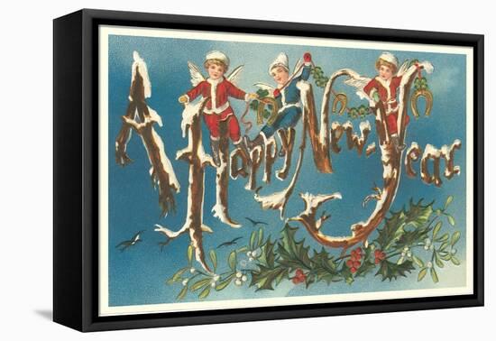 Victorian Santa Angels-null-Framed Stretched Canvas