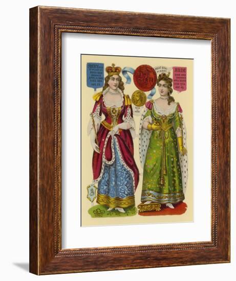 Victorian Scrap: Queen Mary, Queen Anne-English School-Framed Giclee Print