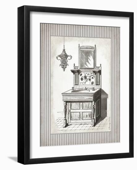 Victorian Sink Stripes II-Gwendolyn Babbitt-Framed Art Print