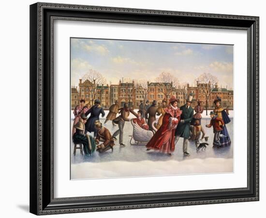 Victorian Skaters-Dan Craig-Framed Giclee Print