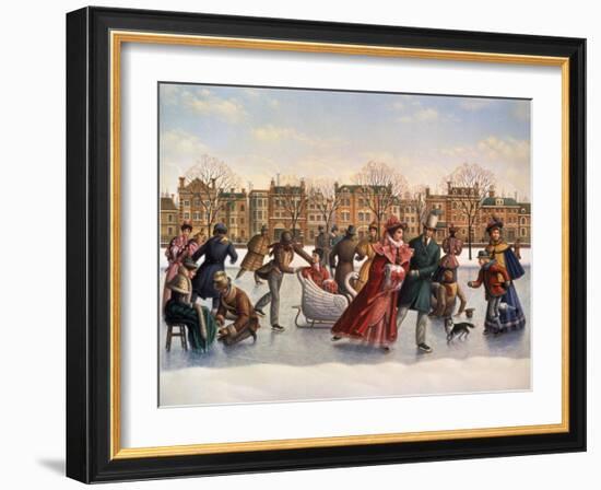 Victorian Skaters-Dan Craig-Framed Giclee Print