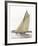 Victorian sloop on Sydney Harbour-null-Framed Art Print