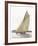 Victorian sloop on Sydney Harbour-null-Framed Art Print