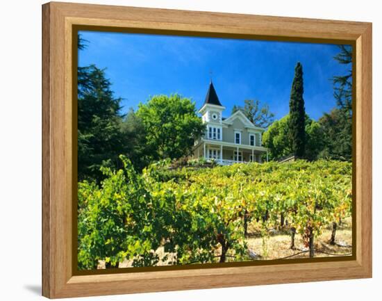 Victorian St. Clement Winery, St. Helen, Napa Valley Wine Country, California, USA-John Alves-Framed Premier Image Canvas