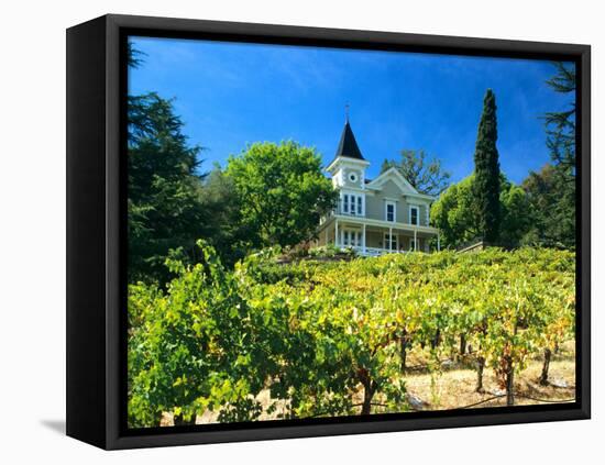 Victorian St. Clement Winery, St. Helen, Napa Valley Wine Country, California, USA-John Alves-Framed Premier Image Canvas