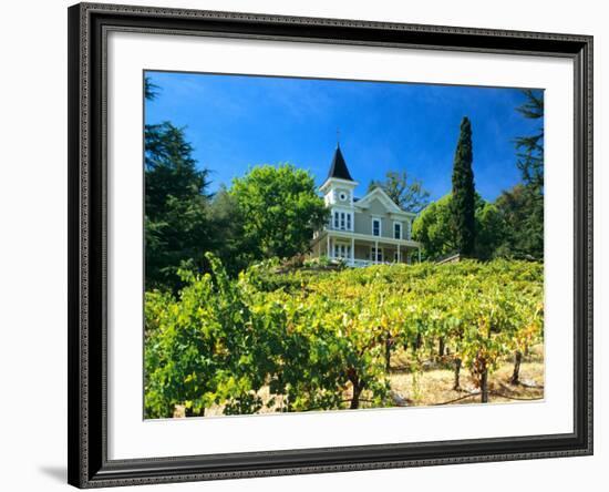 Victorian St. Clement Winery, St. Helen, Napa Valley Wine Country, California, USA-John Alves-Framed Photographic Print