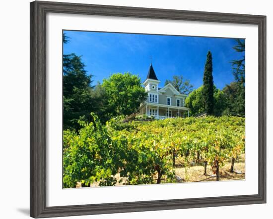 Victorian St. Clement Winery, St. Helen, Napa Valley Wine Country, California, USA-John Alves-Framed Photographic Print