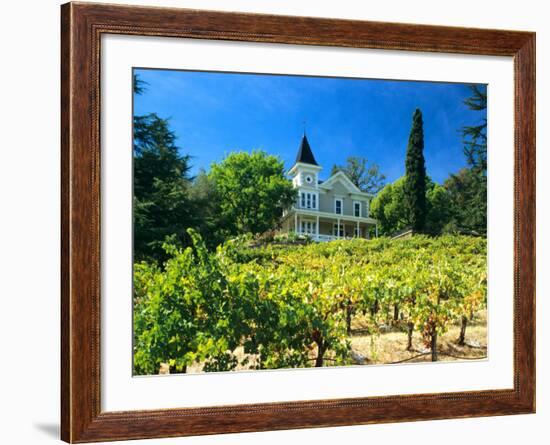 Victorian St. Clement Winery, St. Helen, Napa Valley Wine Country, California, USA-John Alves-Framed Photographic Print