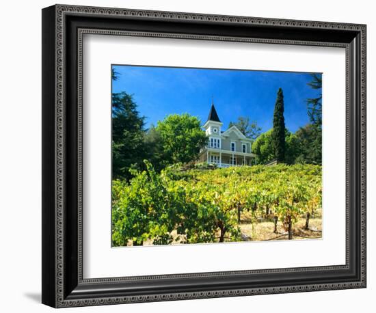 Victorian St. Clement Winery, St. Helen, Napa Valley Wine Country, California, USA-John Alves-Framed Photographic Print