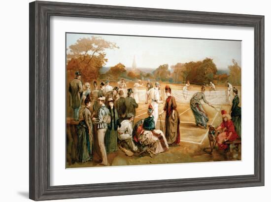 Victorian Tennis Match-null-Framed Art Print