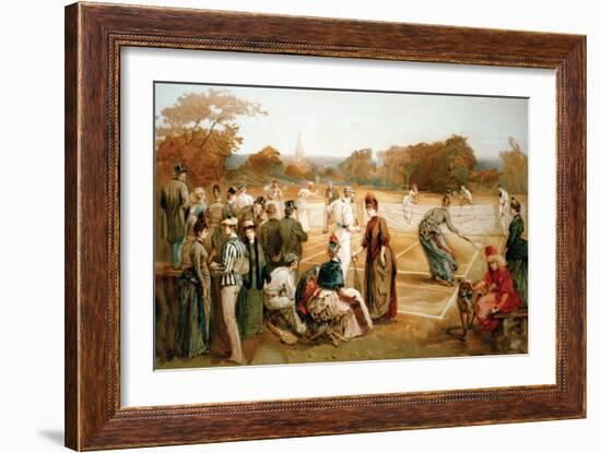 Victorian Tennis Match-null-Framed Art Print