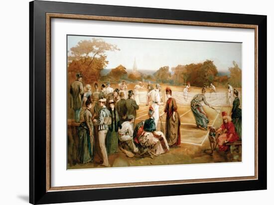 Victorian Tennis Match-null-Framed Art Print