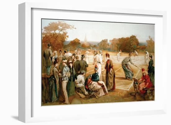 Victorian Tennis Match-null-Framed Art Print