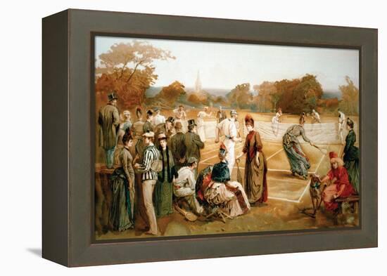 Victorian Tennis Match-null-Framed Stretched Canvas